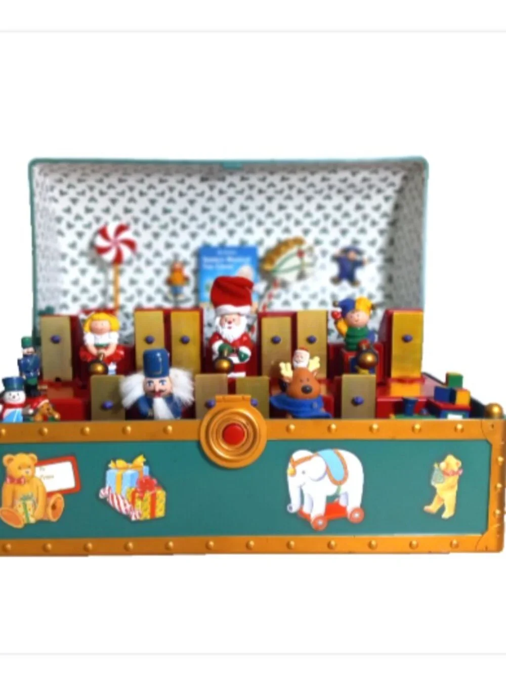 Mr Christmas Santa Musical Toy Chest Animated Music Box Complete Tested Works